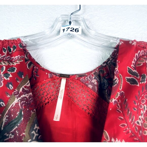 🟣🟣 Free People Womens Size Small Rain Or Sunshine Paisley Printed Mini Dress - Picture 5 of 10